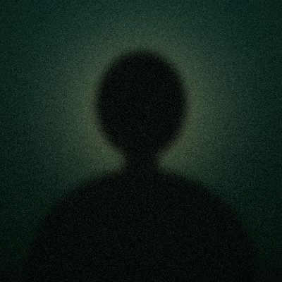 Portrait illustratif abstrait, silhouette sombre auréolée de lumière dorée