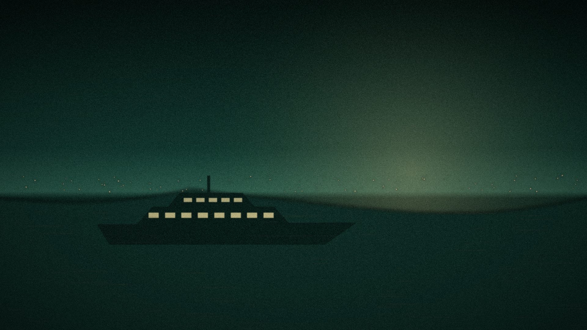 Port de Saint-Tropez de nuit, yacht éclairé au mouillage et lumières du village