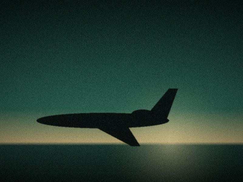 Silhouette d'un jet privé sur la piste au coucher du soleil